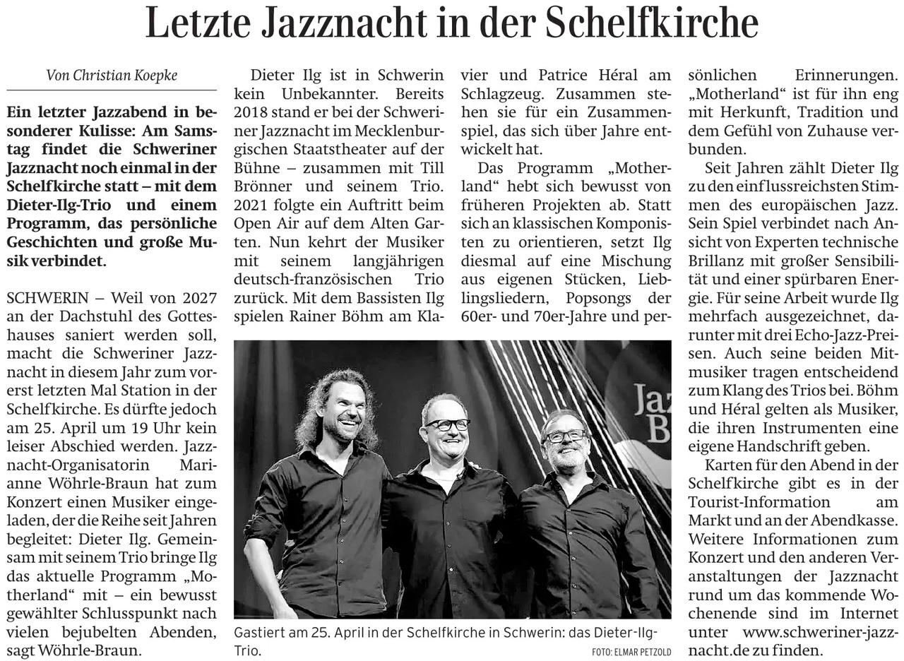 Letzte Schweriner Jazznacht in der Schelfkirche